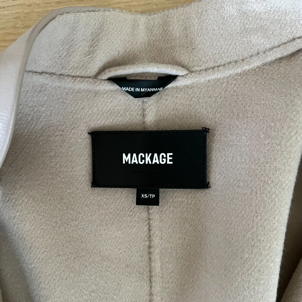 Mackage Valla Wool & Leather Jacket, size XS, NWT - Picture 6 of 7